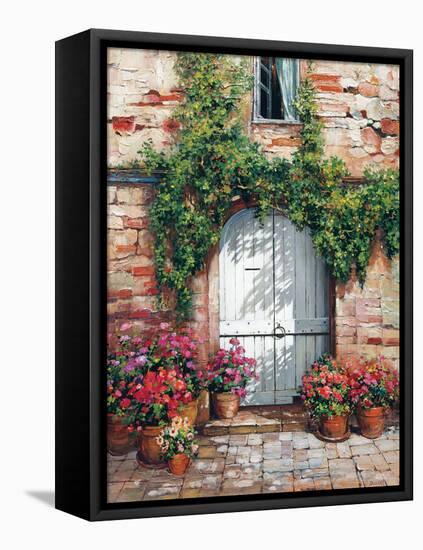 Wooden Doorway, Siena-Roger Duvall-Framed Stretched Canvas