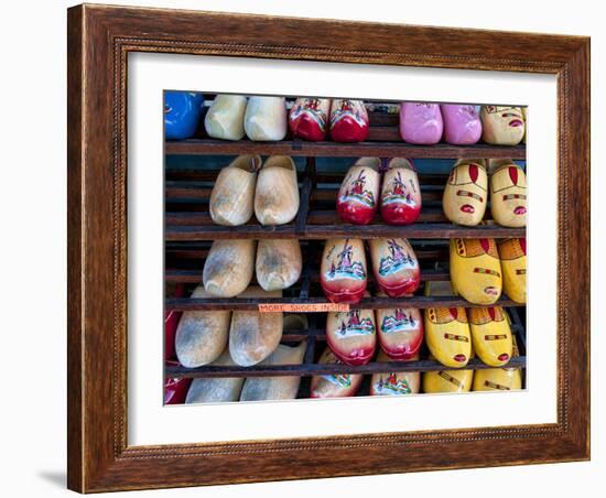 Wooden Dutch Shoes for Sale for Souvenirs in Town of Edam, Netherlands-Bill Bachmann-Framed Photographic Print