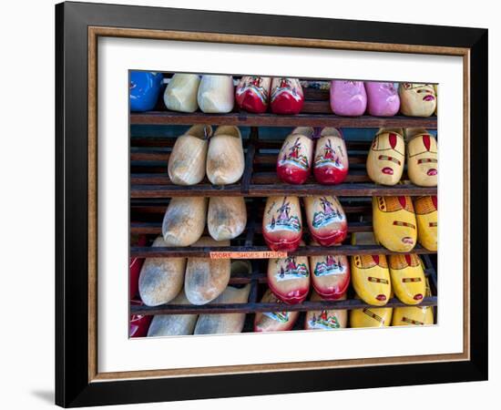 Wooden Dutch Shoes for Sale for Souvenirs in Town of Edam, Netherlands-Bill Bachmann-Framed Photographic Print