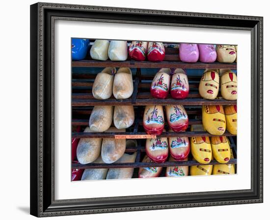 Wooden Dutch Shoes for Sale for Souvenirs in Town of Edam, Netherlands-Bill Bachmann-Framed Photographic Print