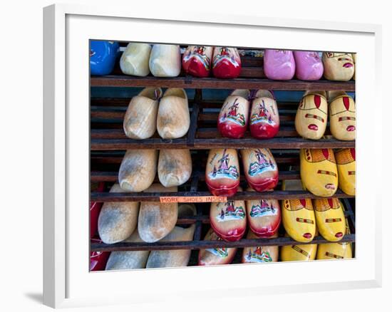 Wooden Dutch Shoes for Sale for Souvenirs in Town of Edam, Netherlands-Bill Bachmann-Framed Photographic Print