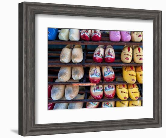 Wooden Dutch Shoes for Sale for Souvenirs in Town of Edam, Netherlands-Bill Bachmann-Framed Photographic Print