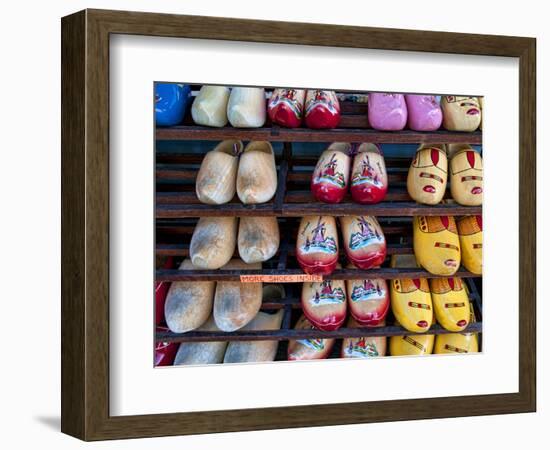 Wooden Dutch Shoes for Sale for Souvenirs in Town of Edam, Netherlands-Bill Bachmann-Framed Photographic Print