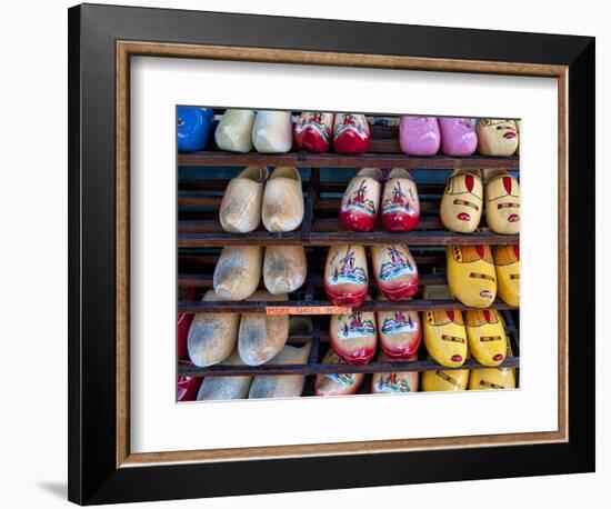 Wooden Dutch Shoes for Sale for Souvenirs in Town of Edam, Netherlands-Bill Bachmann-Framed Photographic Print