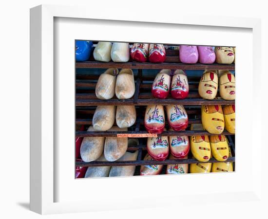 Wooden Dutch Shoes for Sale for Souvenirs in Town of Edam, Netherlands-Bill Bachmann-Framed Photographic Print