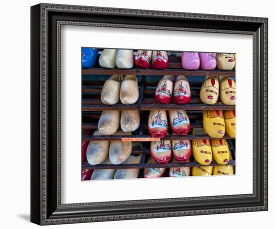 Wooden Dutch Shoes for Sale for Souvenirs in Town of Edam, Netherlands-Bill Bachmann-Framed Photographic Print