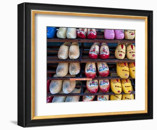 Wooden Dutch Shoes for Sale for Souvenirs in Town of Edam, Netherlands-Bill Bachmann-Framed Photographic Print