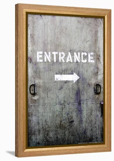 Wooden Entrance Door-null-Framed Stretched Canvas