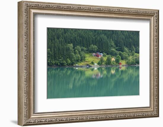 Wooden Farmhouses. Architecture. Olden. Norway-Tom Norring-Framed Photographic Print