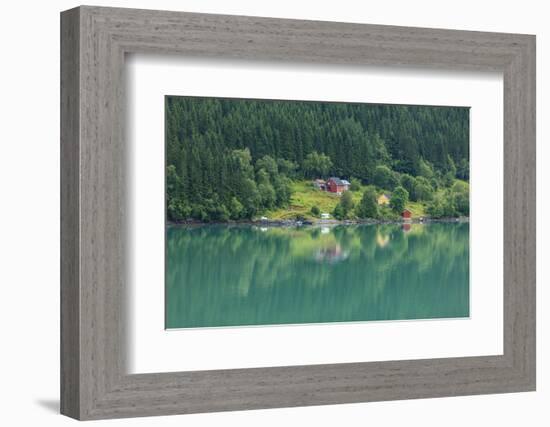 Wooden Farmhouses. Architecture. Olden. Norway-Tom Norring-Framed Photographic Print