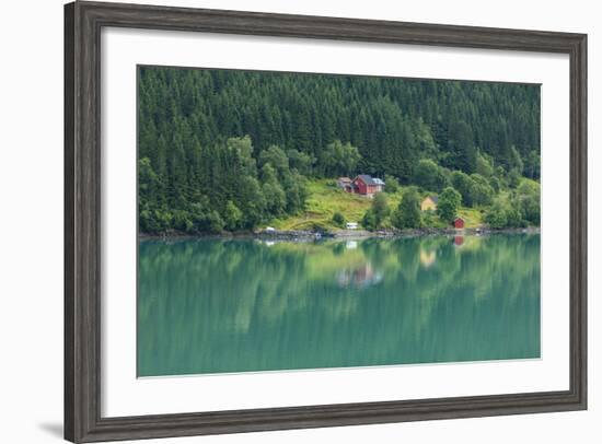 Wooden Farmhouses. Architecture. Olden. Norway-Tom Norring-Framed Photographic Print