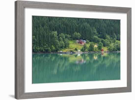 Wooden Farmhouses. Architecture. Olden. Norway-Tom Norring-Framed Photographic Print