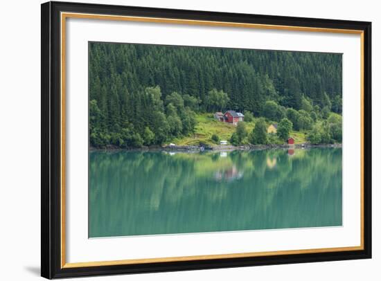 Wooden Farmhouses. Architecture. Olden. Norway-Tom Norring-Framed Photographic Print