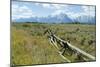 Wooden Fence at the Old Cunningham Cottage in Front of the Teton Range, Grand Teton National Park-Natalie Tepper-Mounted Photographic Print