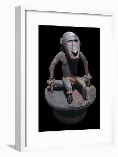 Wooden figure of a sea spirit, with head in the form of a shark, from the Solomon Islands-Unknown-Framed Giclee Print