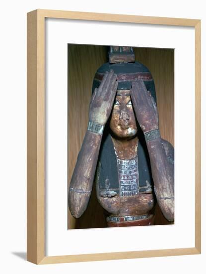 Wooden figure of the Egyptian goddess Nepthys, 15th century-Unknown-Framed Giclee Print