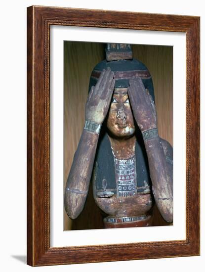 Wooden figure of the Egyptian goddess Nepthys, 15th century-Unknown-Framed Giclee Print