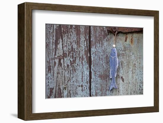 Wooden Fish, Fish, Door, Old-Andrea Haase-Framed Photographic Print