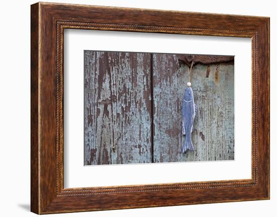 Wooden Fish, Fish, Door, Old-Andrea Haase-Framed Photographic Print