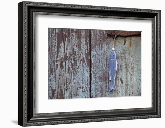 Wooden Fish, Fish, Door, Old-Andrea Haase-Framed Photographic Print