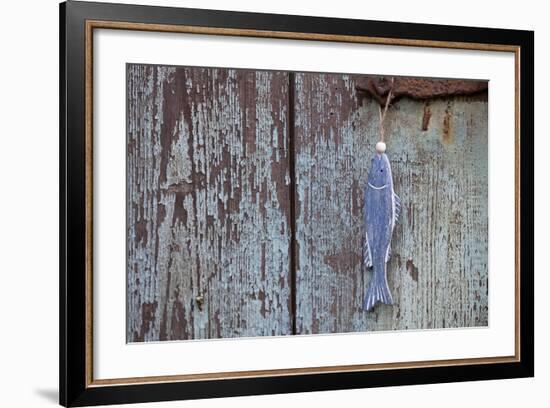 Wooden Fish, Fish, Door, Old-Andrea Haase-Framed Photographic Print