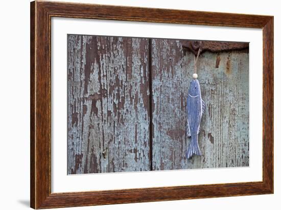 Wooden Fish, Fish, Door, Old-Andrea Haase-Framed Photographic Print