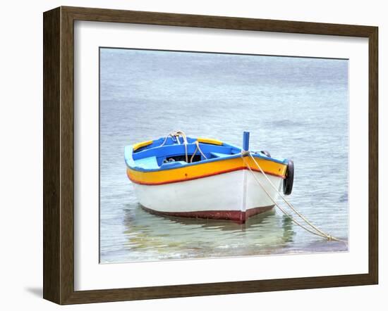 Wooden fishing boats in harbor-Terry Eggers-Framed Photographic Print