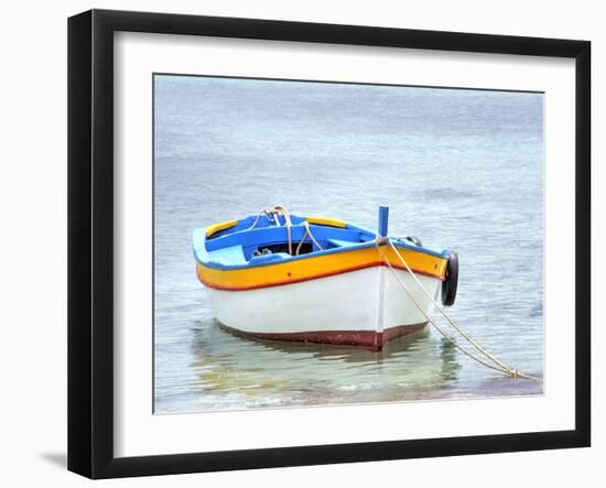 Wooden fishing boats in harbor-Terry Eggers-Framed Photographic Print