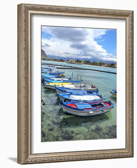 Wooden fishing boats in harbor-Terry Eggers-Framed Photographic Print