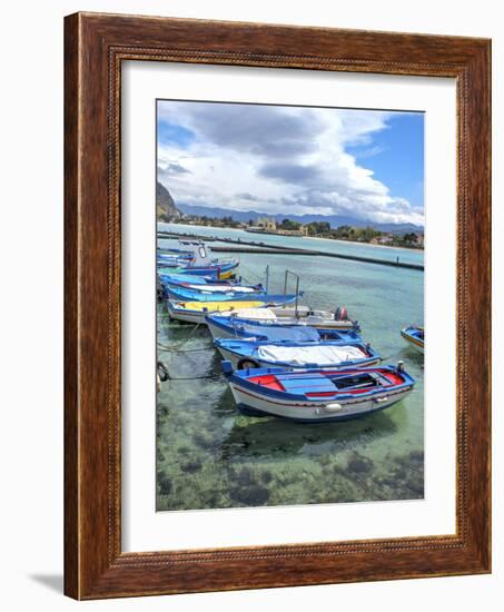 Wooden fishing boats in harbor-Terry Eggers-Framed Photographic Print