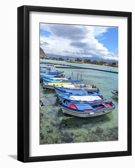 Wooden fishing boats in harbor-Terry Eggers-Framed Photographic Print