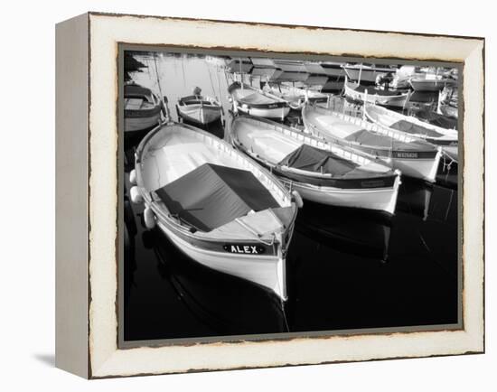 Wooden Fishing Boats, Riviera, Alpes-Maritimes, Villefranche-Sur-Mer, France-David Barnes-Framed Premier Image Canvas