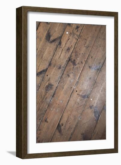 Wooden Floorboards in the Reading Rooms, Margate, Kent, UK-Joel Knight-Framed Photo