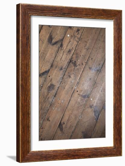 Wooden Floorboards in the Reading Rooms, Margate, Kent, UK-Joel Knight-Framed Photo