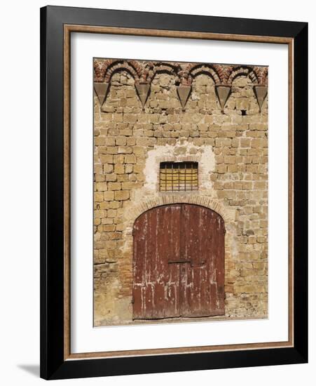 Wooden Fortified Gates of Medieval Town, Buonconvento, Italy-Dennis Flaherty-Framed Photographic Print