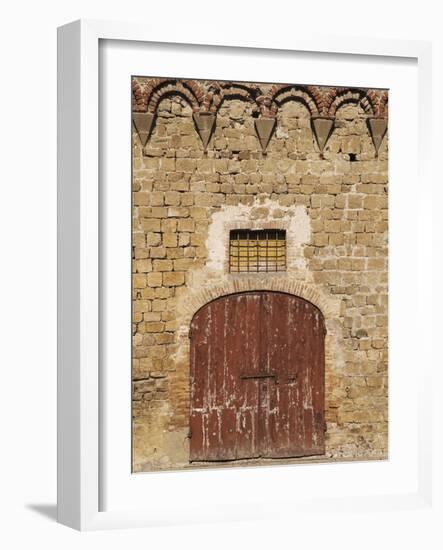 Wooden Fortified Gates of Medieval Town, Buonconvento, Italy-Dennis Flaherty-Framed Photographic Print