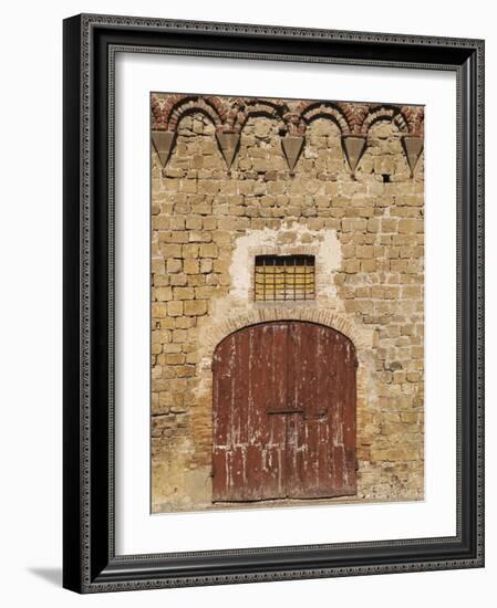 Wooden Fortified Gates of Medieval Town, Buonconvento, Italy-Dennis Flaherty-Framed Photographic Print