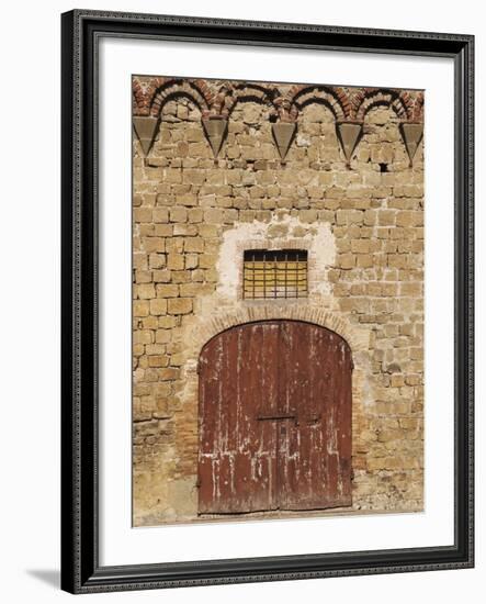 Wooden Fortified Gates of Medieval Town, Buonconvento, Italy-Dennis Flaherty-Framed Photographic Print