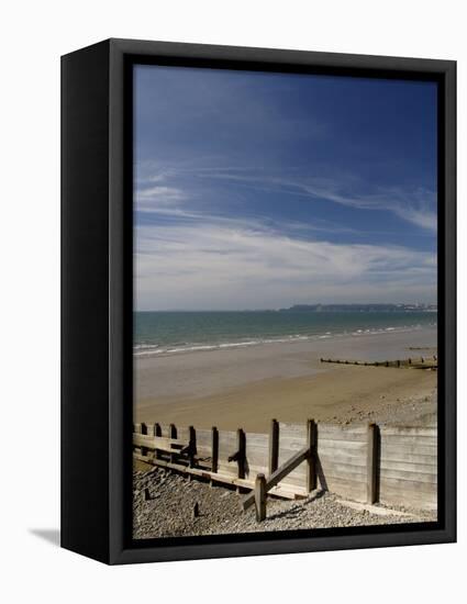 Wooden Groyne on the Beach at Amroth, Pembrokeshire, Wales, United Kingdom-Rob Cousins-Framed Premier Image Canvas