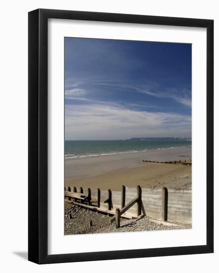 Wooden Groyne on the Beach at Amroth, Pembrokeshire, Wales, United Kingdom-Rob Cousins-Framed Photographic Print