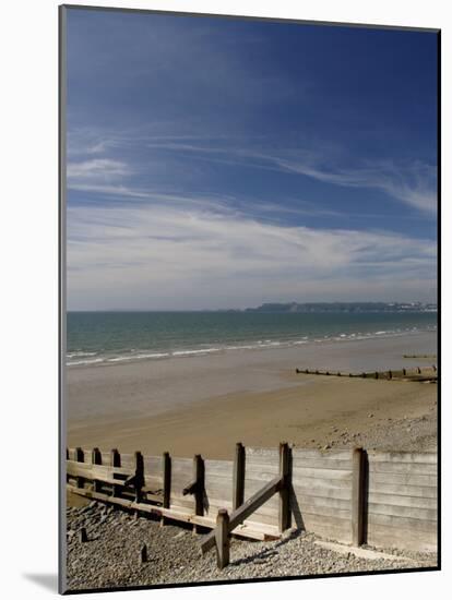 Wooden Groyne on the Beach at Amroth, Pembrokeshire, Wales, United Kingdom-Rob Cousins-Mounted Photographic Print