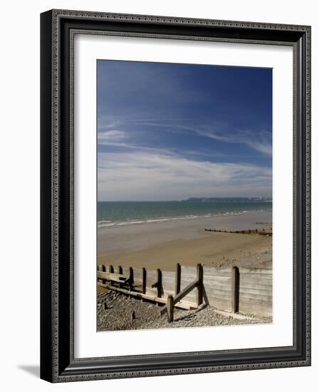 Wooden Groyne on the Beach at Amroth, Pembrokeshire, Wales, United Kingdom-Rob Cousins-Framed Photographic Print