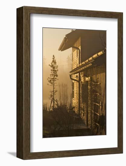 Wooden House, Detail, Facade, Morning Light-Alexander Georgiadis-Framed Photographic Print