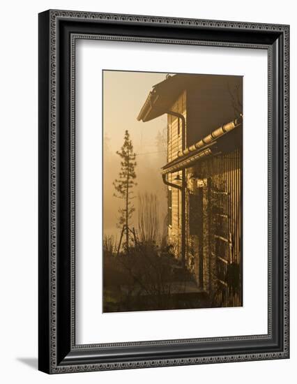 Wooden House, Detail, Facade, Morning Light-Alexander Georgiadis-Framed Photographic Print