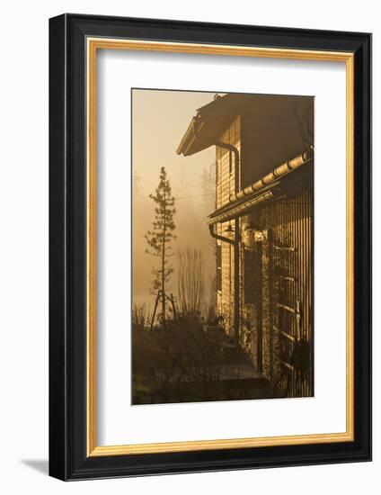 Wooden House, Detail, Facade, Morning Light-Alexander Georgiadis-Framed Photographic Print