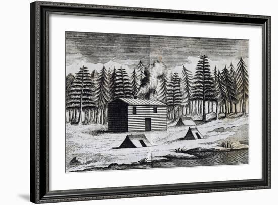 Wooden Hut on Shore of Hudson Bay-Henry Ellis-Framed Giclee Print