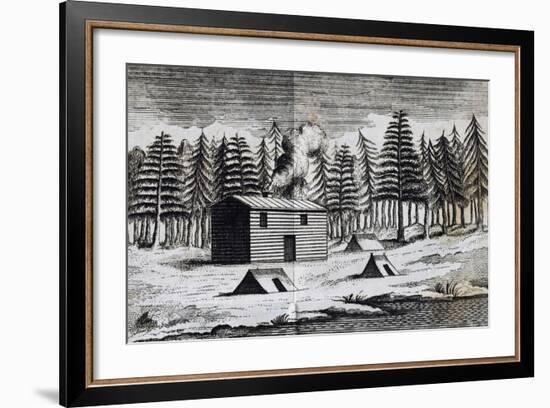 Wooden Hut on Shore of Hudson Bay-Henry Ellis-Framed Giclee Print