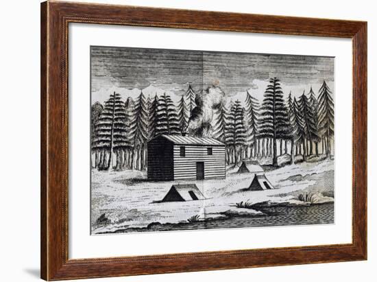 Wooden Hut on Shore of Hudson Bay-Henry Ellis-Framed Giclee Print