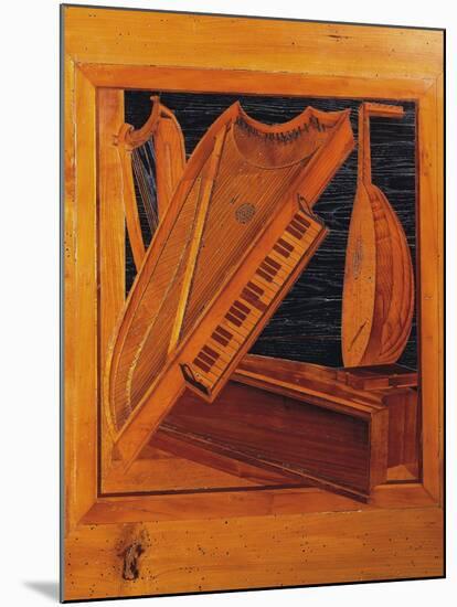 Wooden Inlays Depicting Musical Instruments, Isabella D'Este's Music Room, Ducal Palace, Italy-null-Mounted Giclee Print