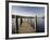 Wooden Jetty at Barrow Bay Landing on Derwent Water Looking North West in Autumn-Pearl Bucknall-Framed Photographic Print